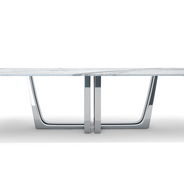 Stheno White Marble Dining Table