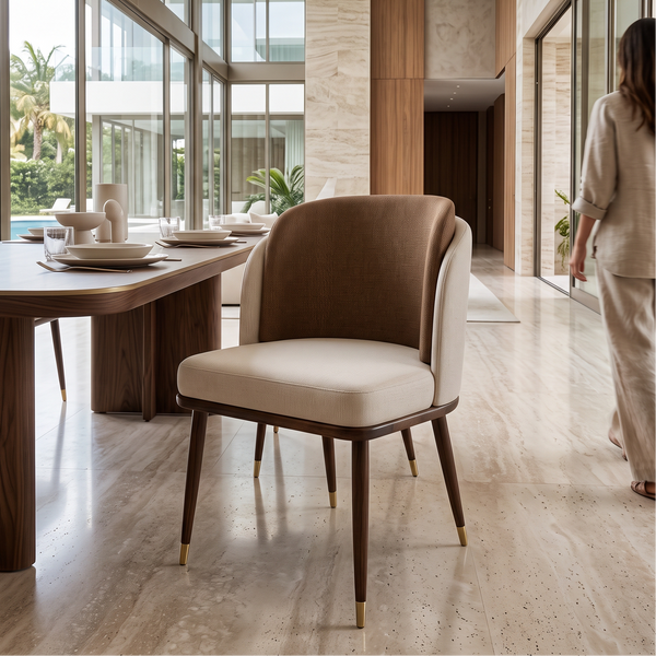Ariane Walnut Wood Dining Chair