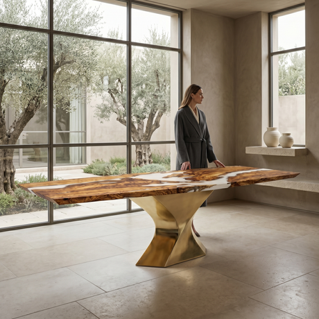 Calliope Olive Wood Dining Table