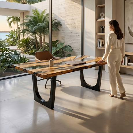 Carna Olive Wood Desk
