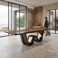 Eldoris Walnut Wood Dining Table