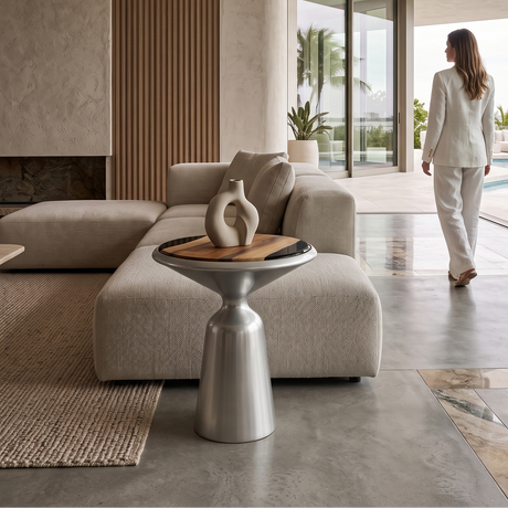 Elpenor Silver End Table