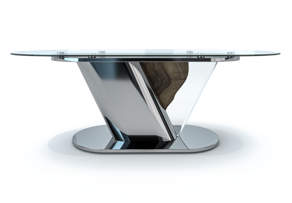 Evandros Glass Oval Dining Table - ARDITI COLLECTION®