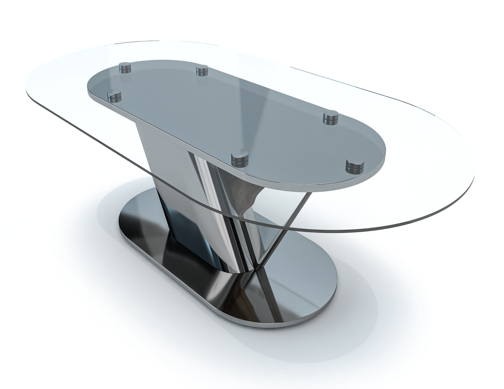 Evandros Glass Oval Dining Table - ARDITI COLLECTION®