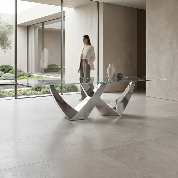 Ezio Glass Dining Table