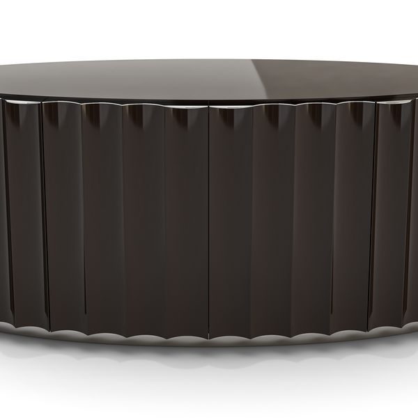Fluted Chocolate Console