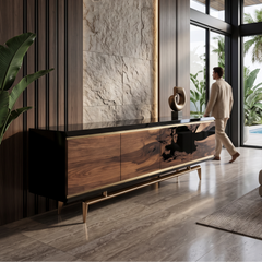 Magnes Walnut Wood Credenza