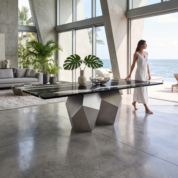 Medusa Black Marble Dining Table