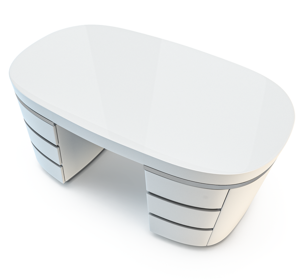 White Sedona Desk Vanity - ARDITI COLLECTION®