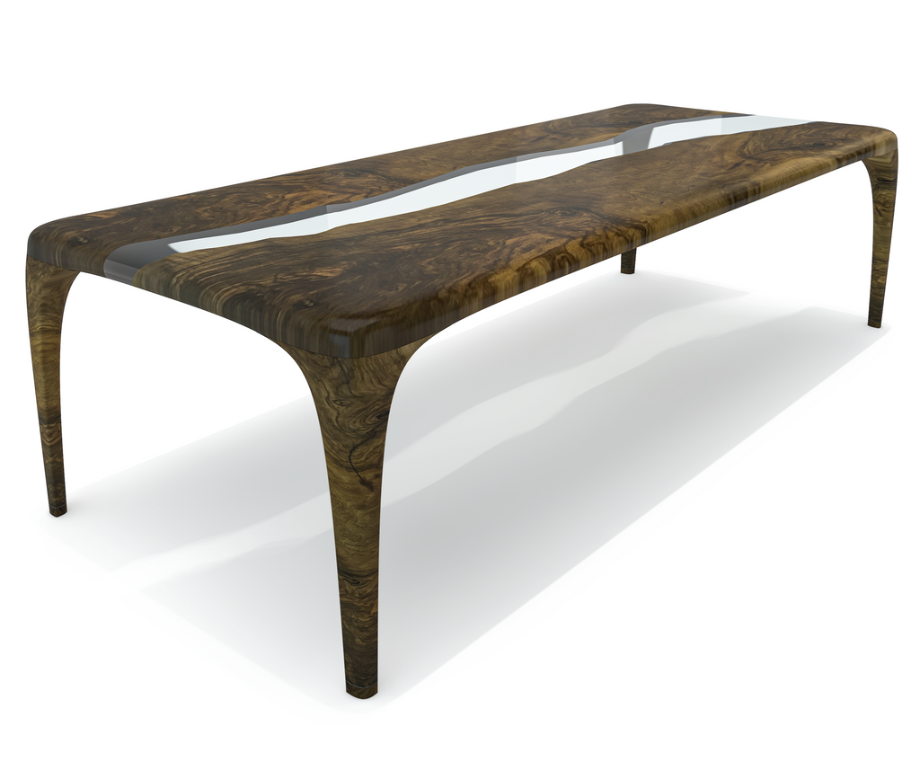 Manto Walnut Wood River Dining Table - ARDITI COLLECTION®