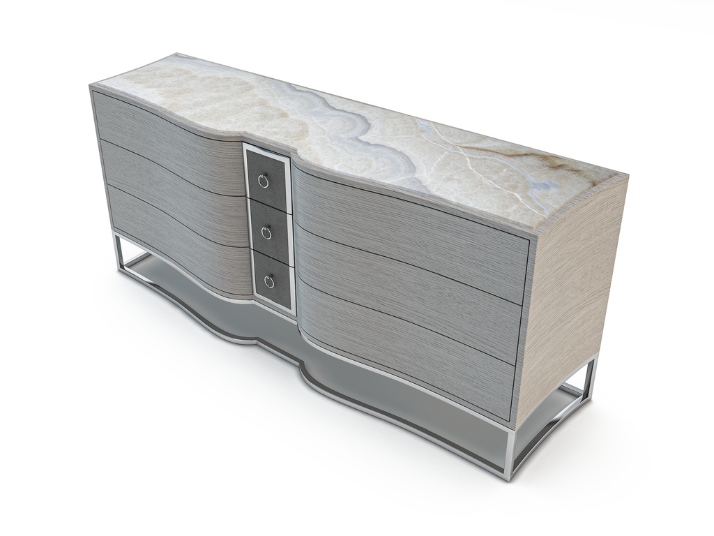 Gray St. Tropez Stone Top Console - ARDITI COLLECTION®