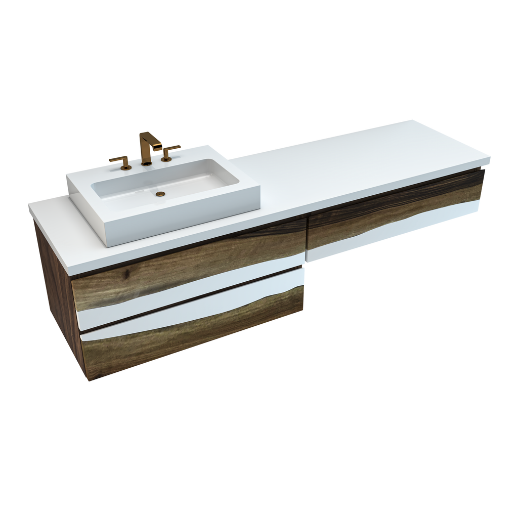Nyktis Walnut Wood River Vanity - ARDITI COLLECTION®