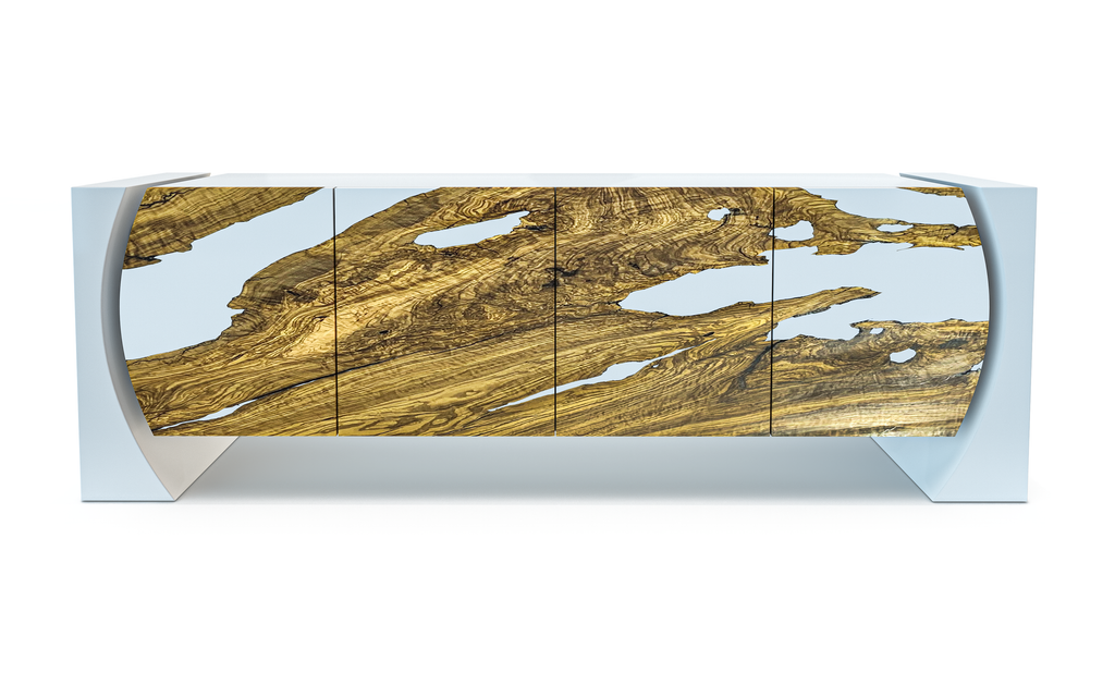 White Loire Olive Wood Credenza - ARDITI COLLECTION®