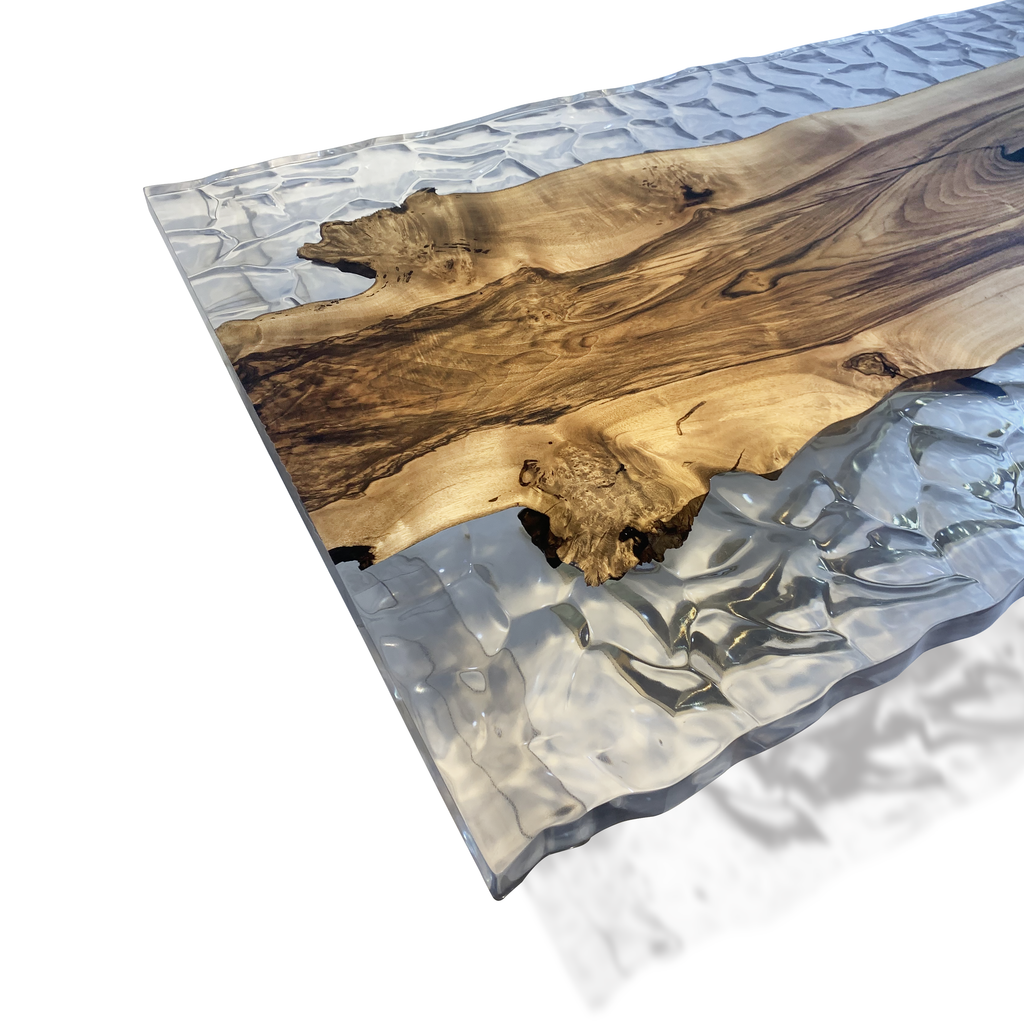 Abruzzo Walnut Wood Wavy Dining Table - ARDITI COLLECTION®