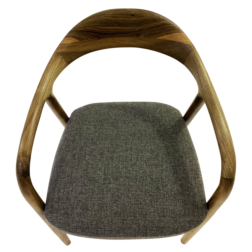 Arkas Dining Chair with wooden frame and grey upholstered seat for stylish dining spaces