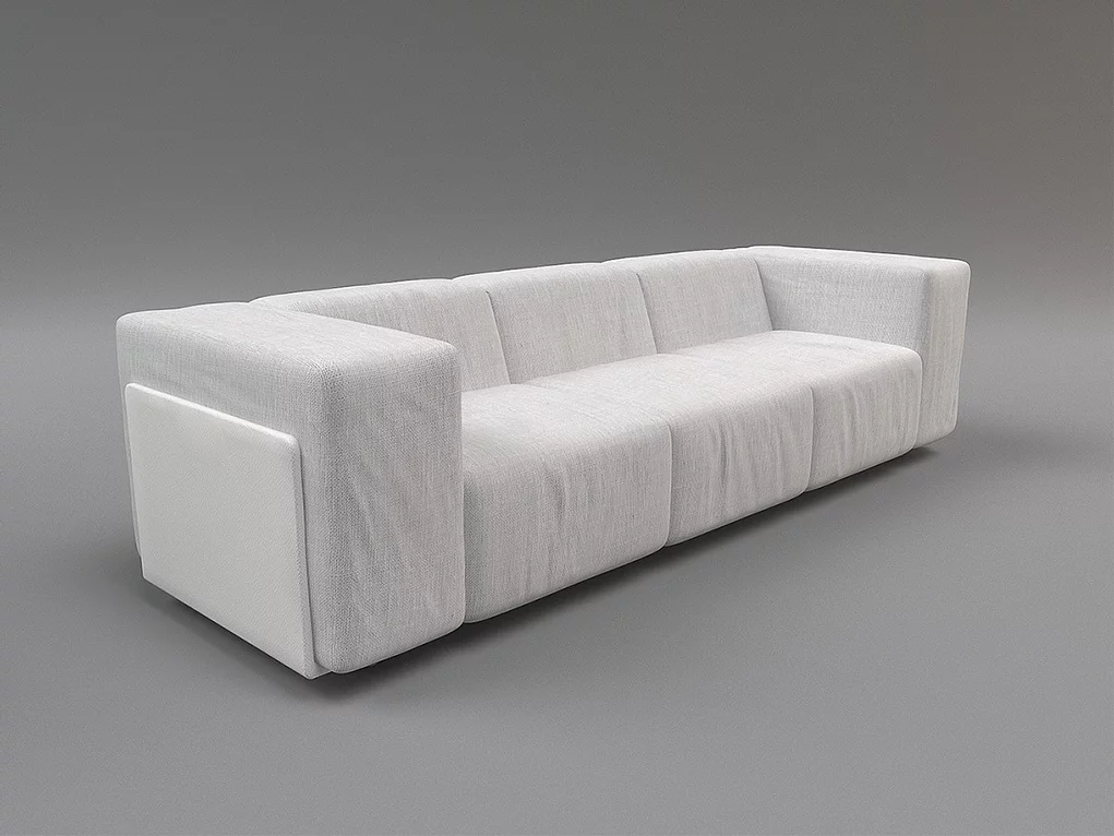 Long white Bandolina Modern Sofa showcasing sleek modern sofa design
