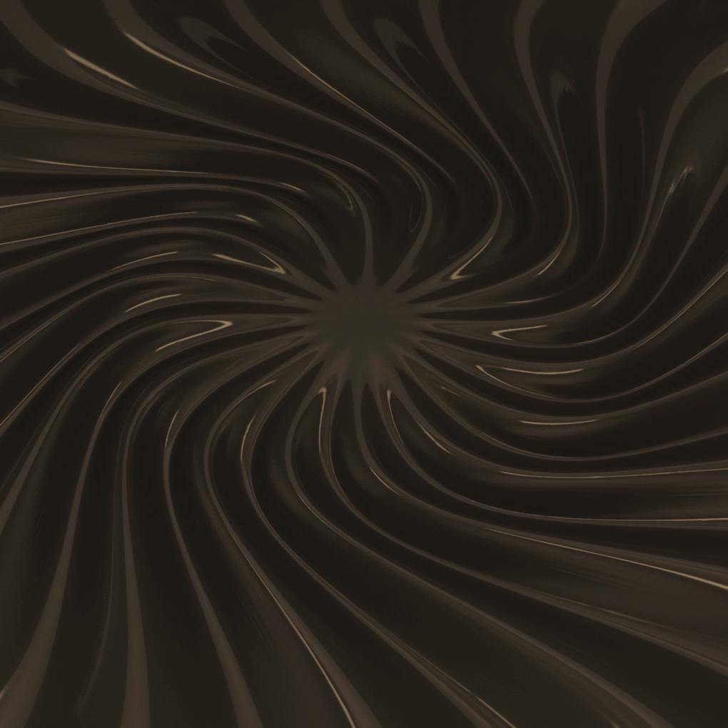 Metallic black spiral fan turbine on Black Ballerina Dining Table with lacquered wood finish