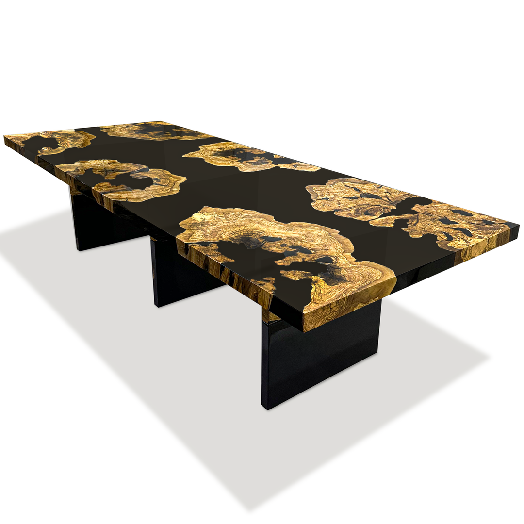 Black Thyria Olive Wood Dining Table - ARDITI COLLECTION®