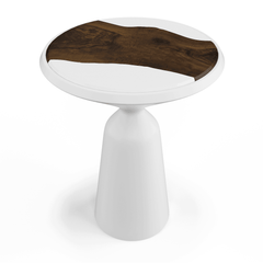 Elpenor White End Table