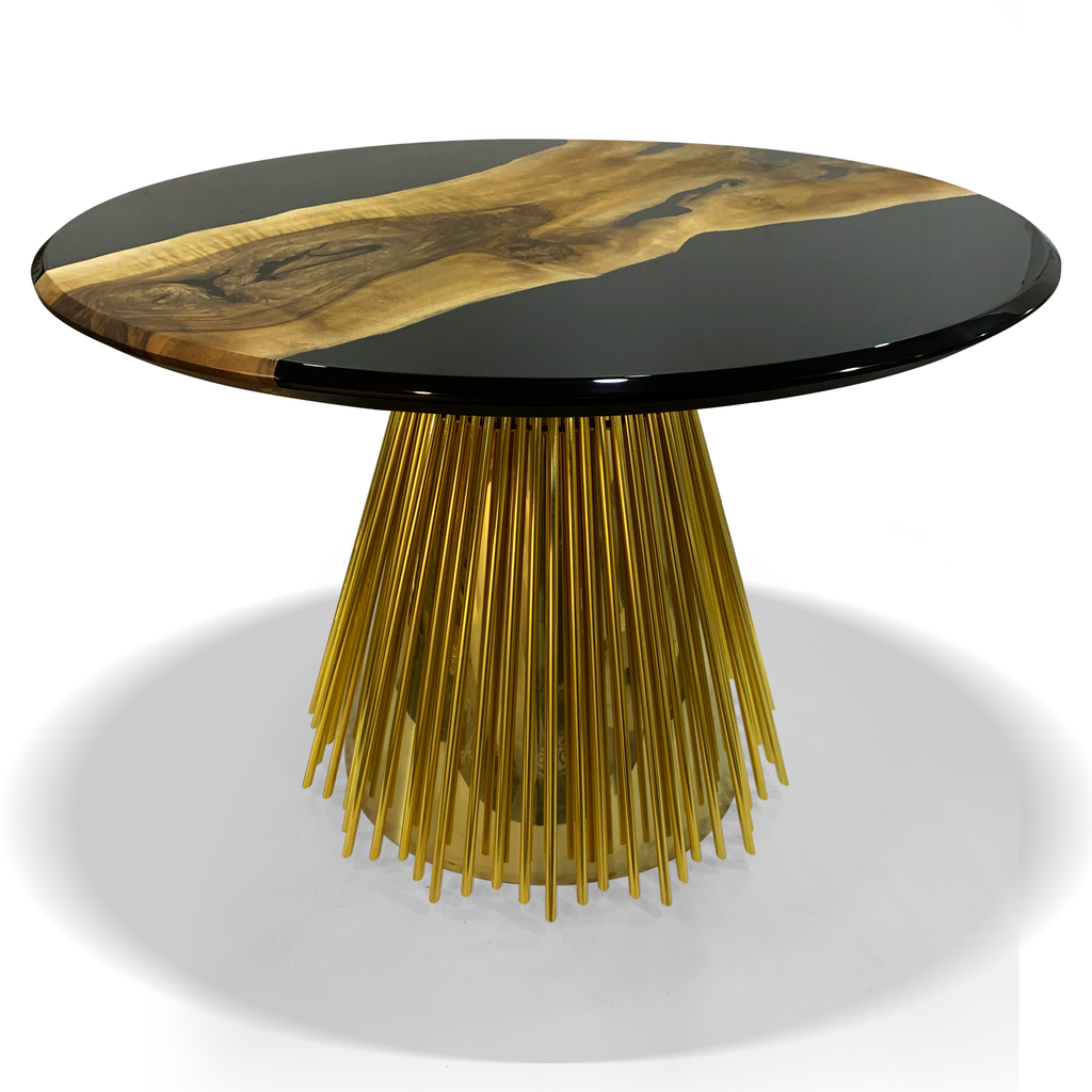 Eskulape Walnut Wood Round Dining Table - ARDITI COLLECTION®