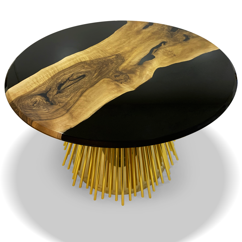 Eskulape Walnut Wood Round Dining Table - ARDITI COLLECTION®