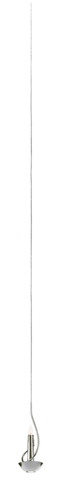 Modern silver floating candles hanging lamp with sleek white stem for stylish lighting
