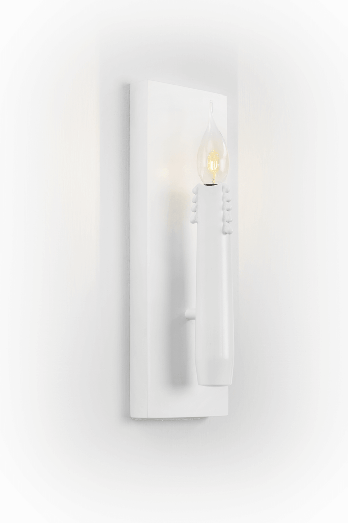 White floating candles wall lamp with flickering flame effect for elegant decor