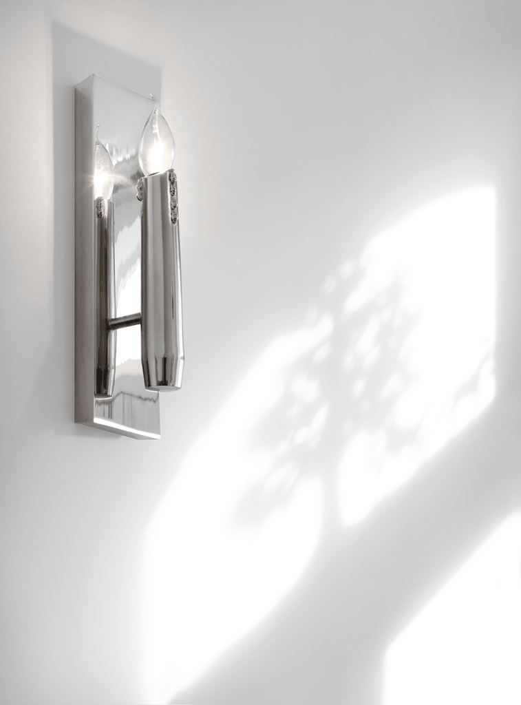 Floating Candles Wall Lamp with sleek chrome-finished candle-shaped lights for modern decor