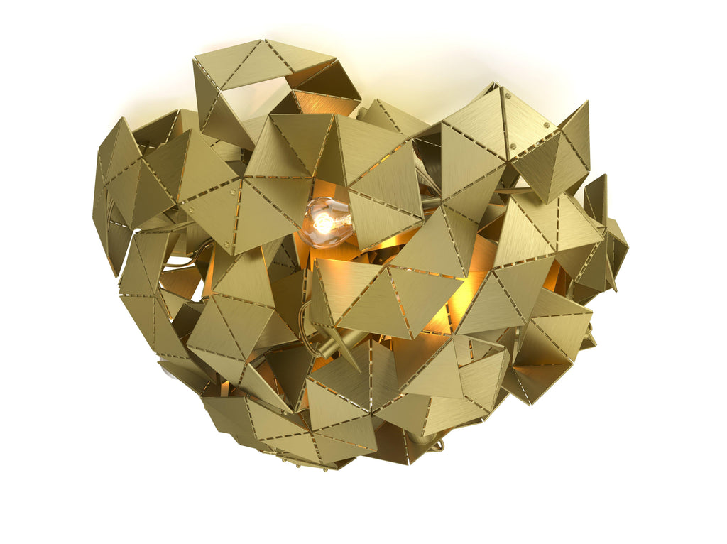 Modern geometric gold-colored Fractal Ceiling Lamp Round, stylish fractal ceiling lamp fixture