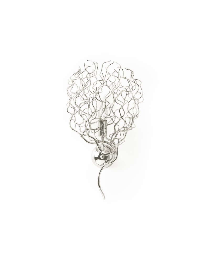Modern silver Hollywood Wall Lamp with tangled wire design for stylish wall lighting