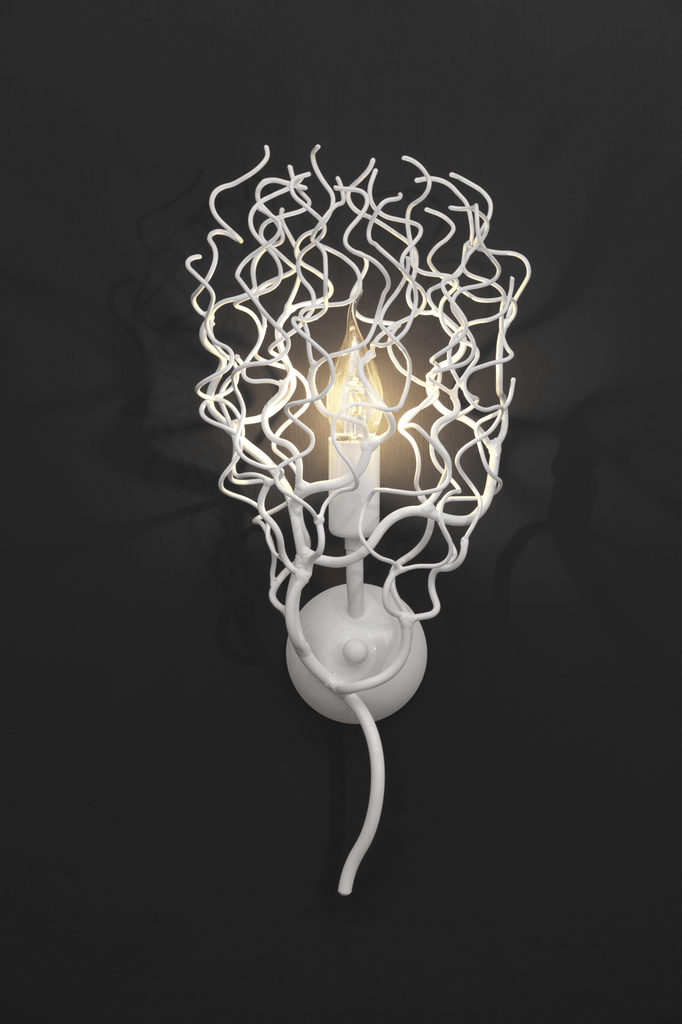 White decorative Hollywood Wall Lamp with tangled branch design for stylish wall decor