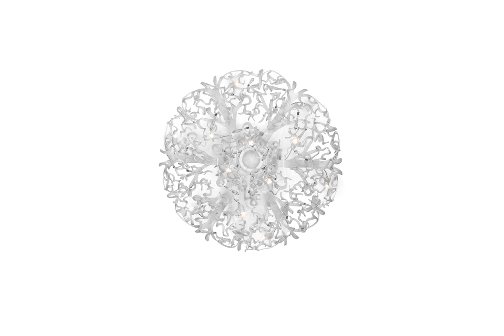 Icy Lady Ceiling Lamp featuring a decorative white modern chandelier with intricate branch details