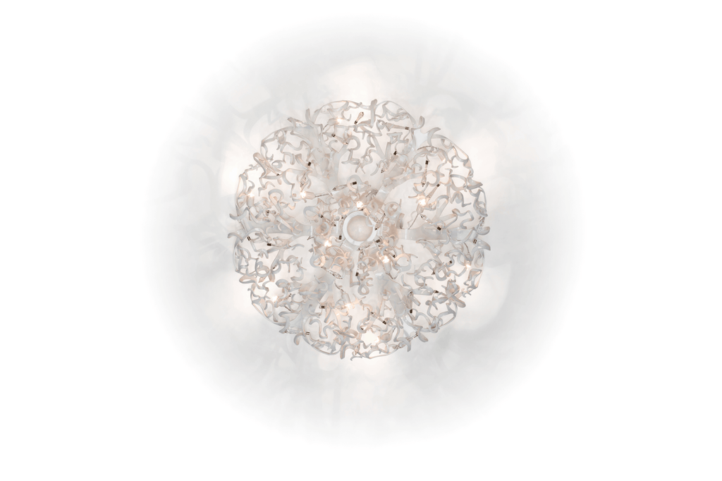Icy Lady Ceiling Lamp with intricate translucent organic-shaped chandelier design