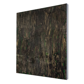 jungle wall art, wood & resin wall art, cornered rectangular wall art, eased edge wall art, ghost white resin wall art, polished stainless steel wall art, led wall art, white led wall art, jungle decor, wall art for living room, wall art for bedroom