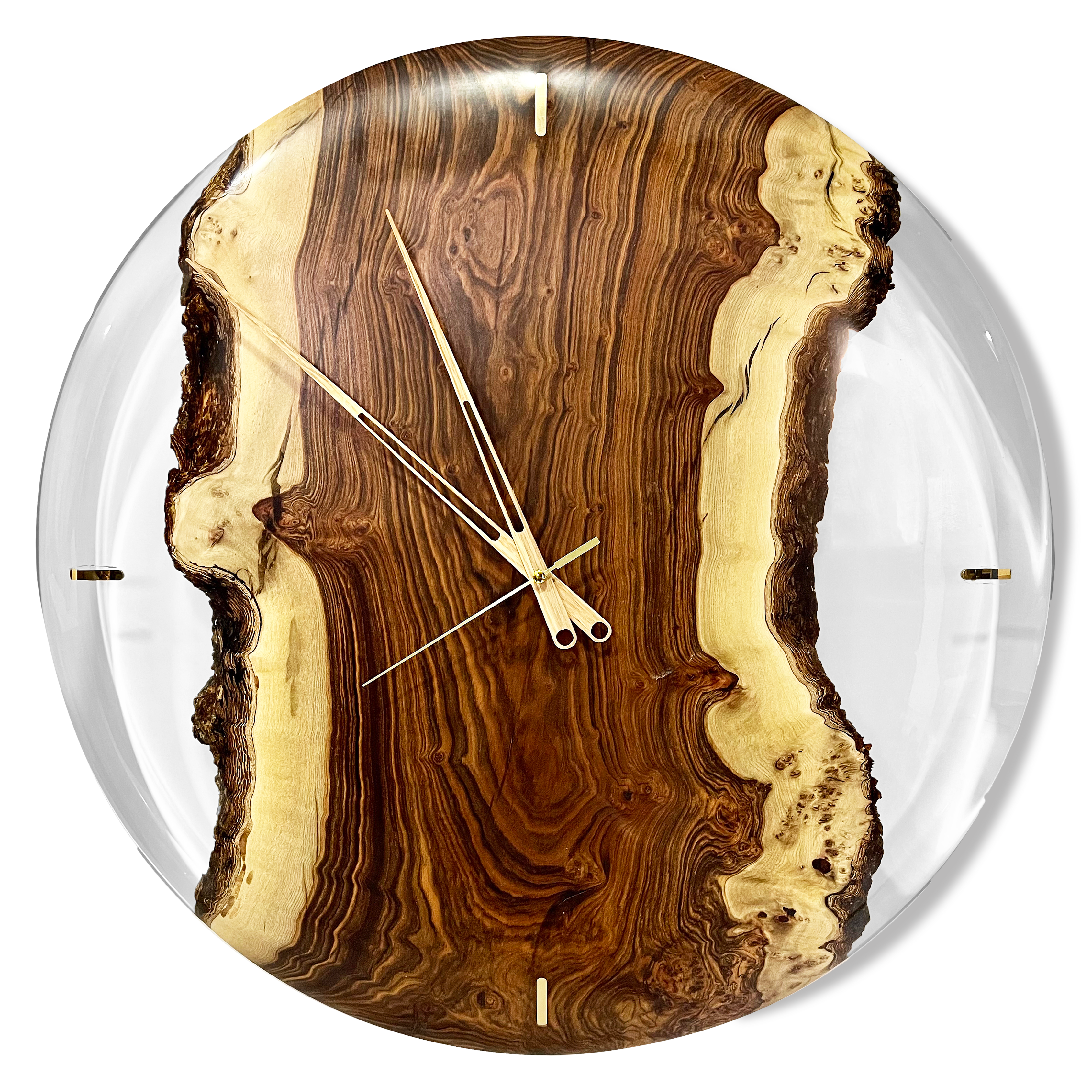 Khronos Hackberry Wood Wall Clock