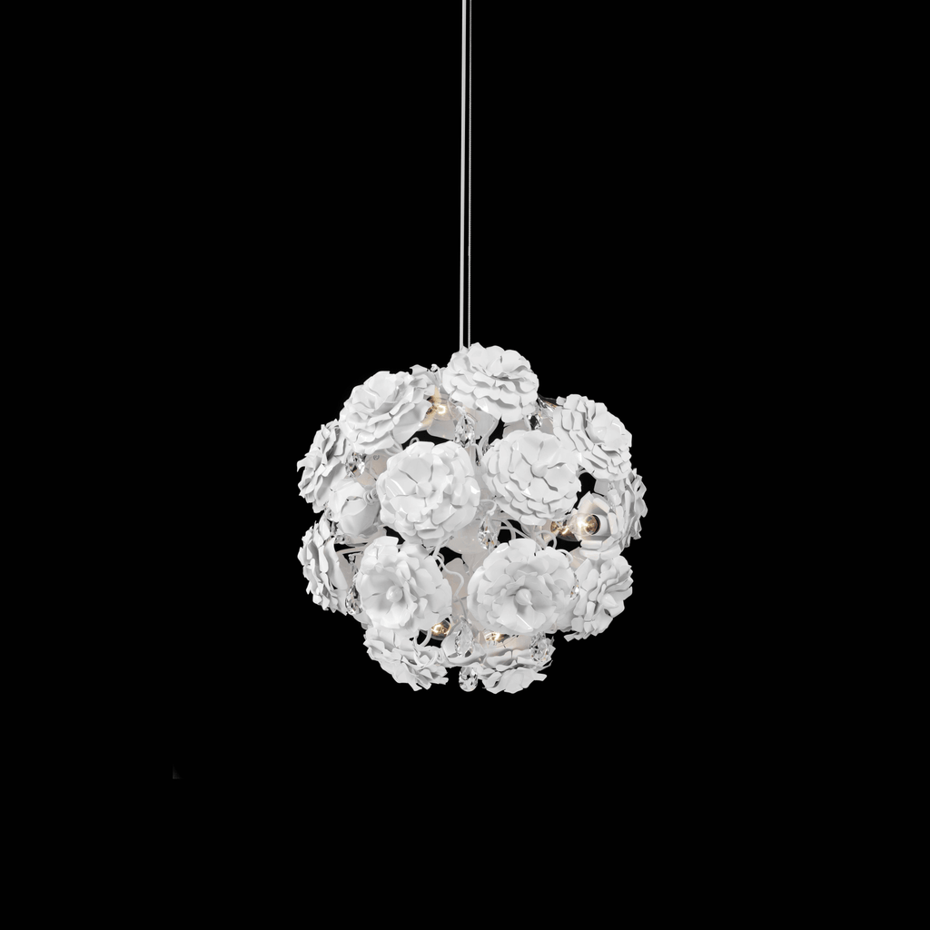 White floral chandelier hanging lamp from Love You Love You Not collection