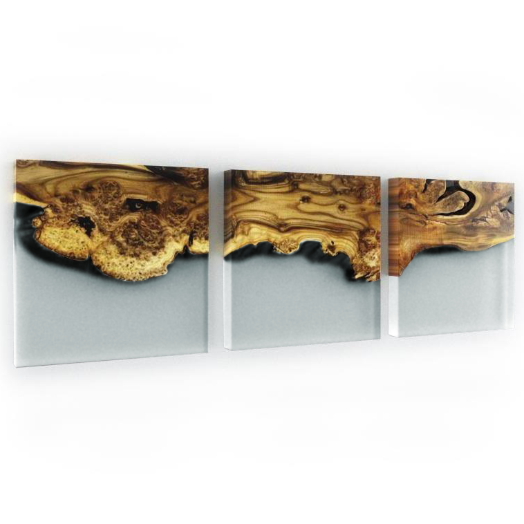Luxury Silverberry Wood Wall Unit
