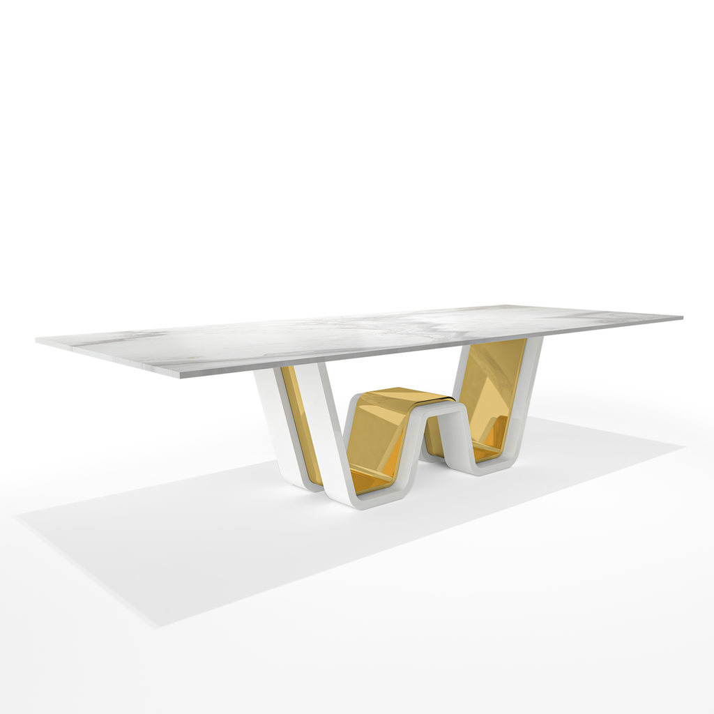 Eldoris White Marble Dining Table - ARDITI COLLECTION®