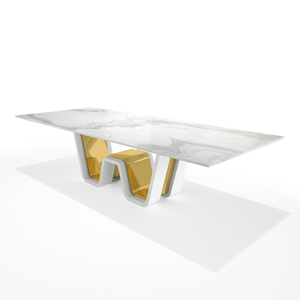 Eldoris White Marble Dining Table - ARDITI COLLECTION®