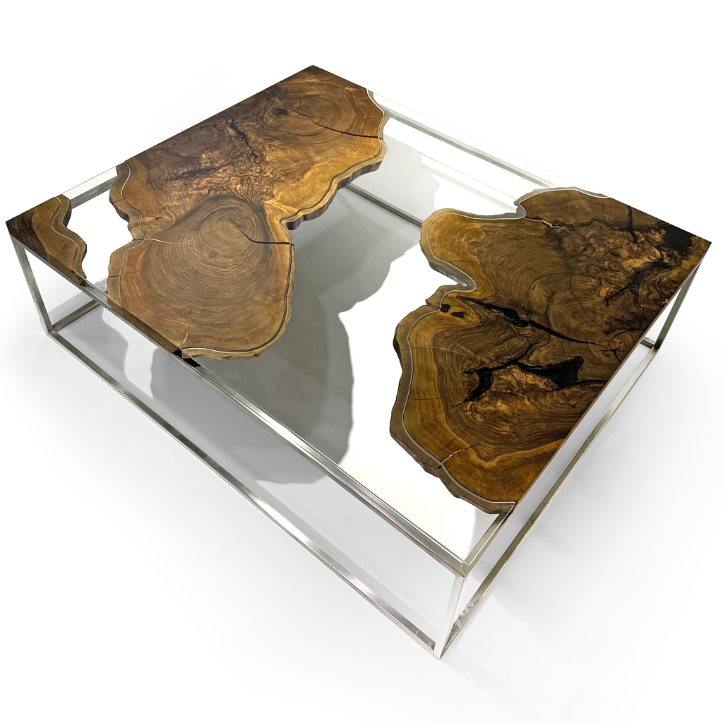 Mnestra Walnut Wood Rectangular Coffee Table - ARDITI COLLECTION®