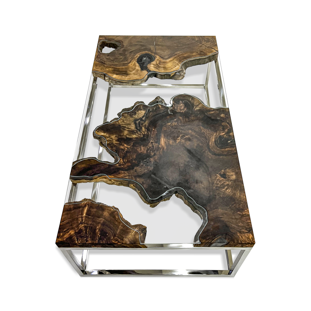 Mnestra Walnut Wood Rectangular Coffee Table - ARDITI COLLECTION®