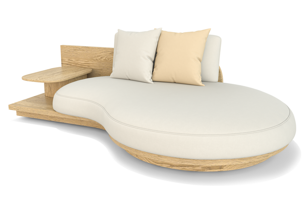 Alkandros Sectional Outdoor Set from Arditi Collection® with chaise lounge and throw pillows