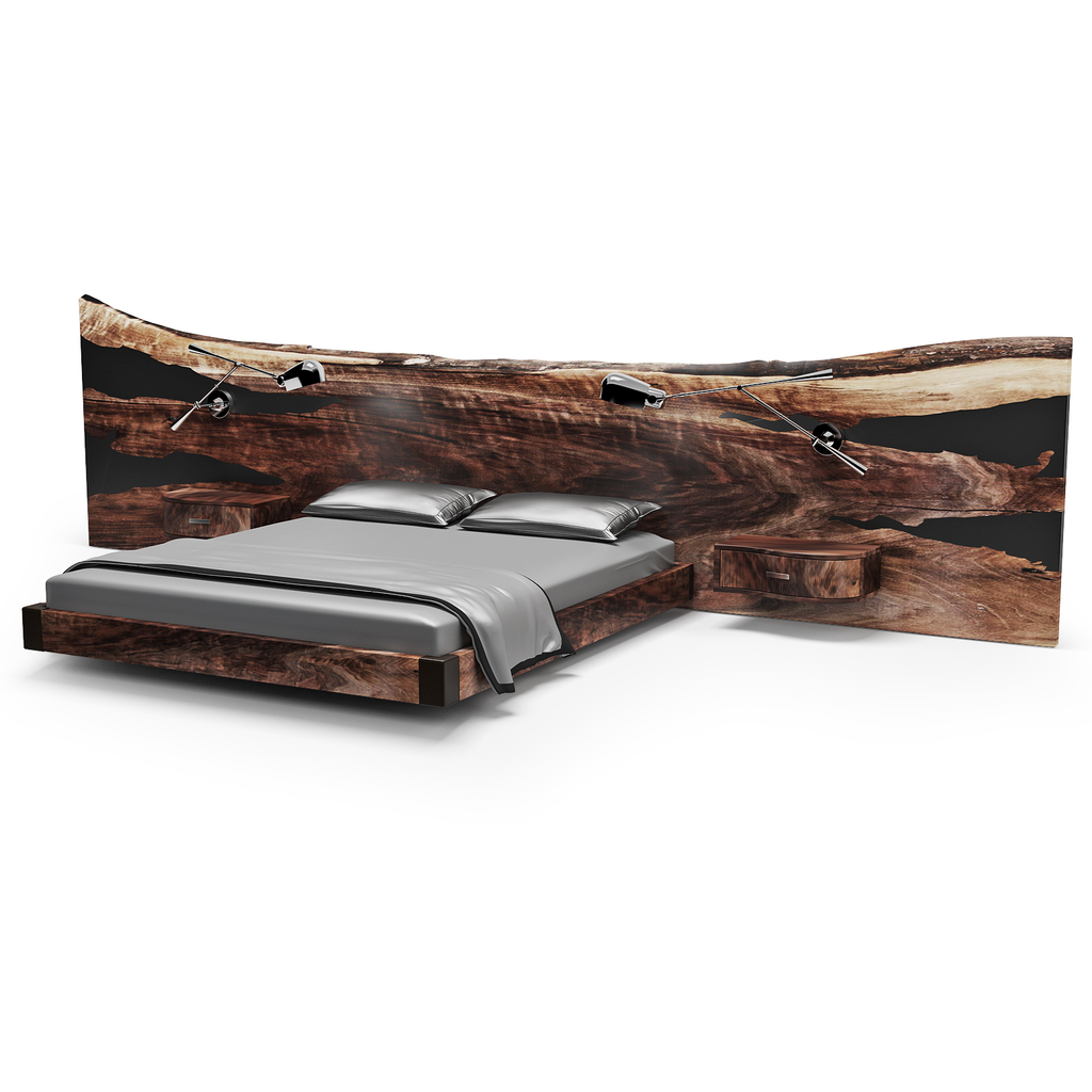 Natural King Size Walnut Bed - ARDITI COLLECTION®