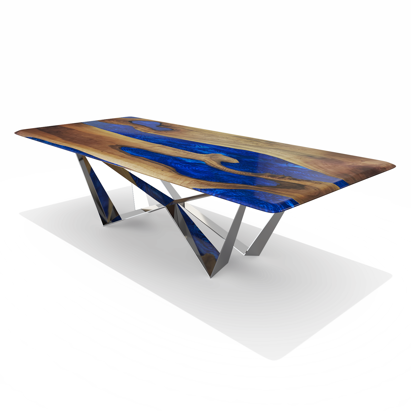 Pearl Blue Danube Walnut Dining Table