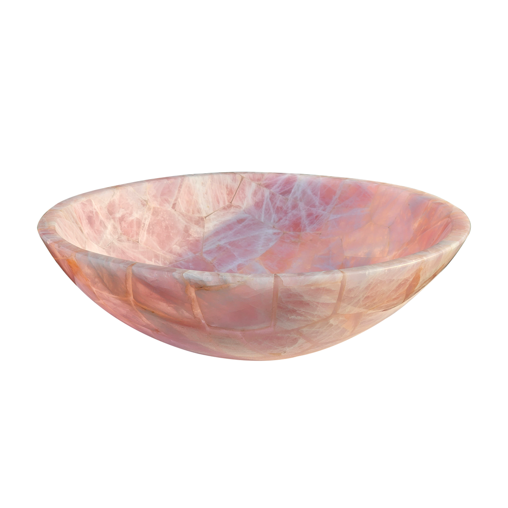 Rose Quartz Semi-Precious Stone Custom Wash Basin - ARDITI COLLECTION®