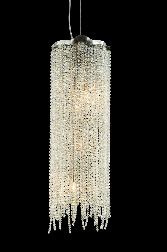 Victoria Hanging Lamp featuring a modern crystal chandelier with shimmering bead tiers