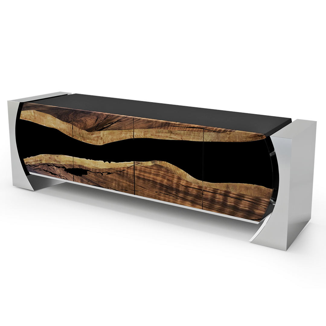 Walnut Silver Loire Credenza - ARDITI COLLECTION®
