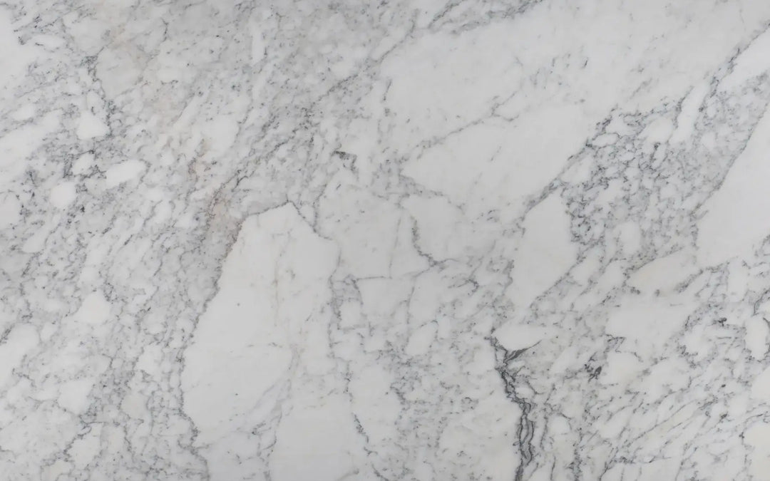 Natural Stone & Architectural Porcelain — Quarried Crystalline Veined White Marble Slab